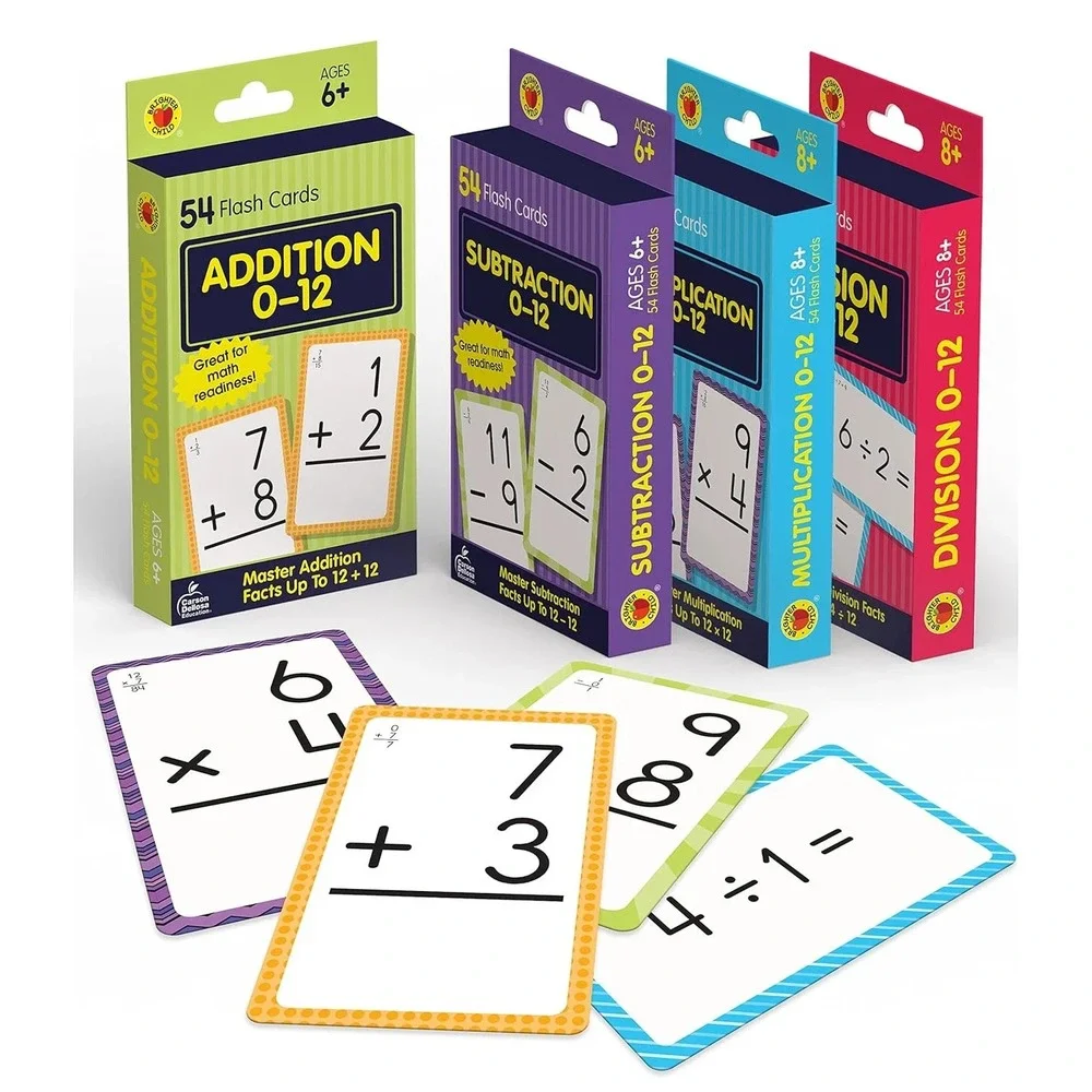 Carson Dellosa Math Flash Cards Set Addition Subtraction Multiplication Division
